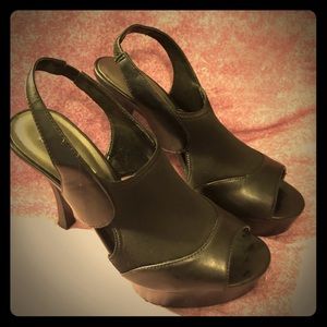 Vera Wang black high heels, size 8.5